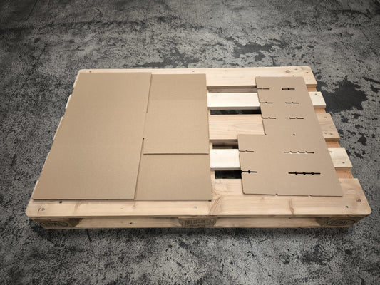 Faltkarton 365 x 275 x 135 mm W2 mit Gefache