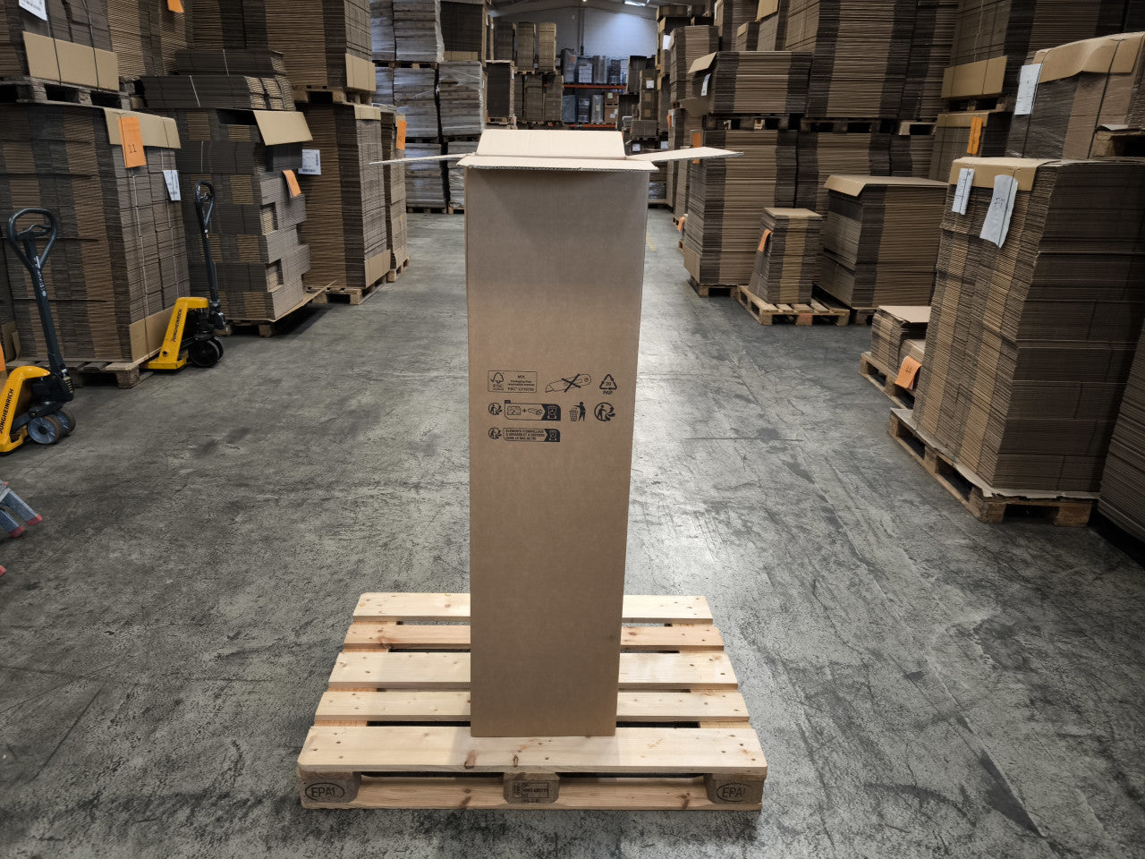 Faltkarton 376 x 376 x 1454 mm W2