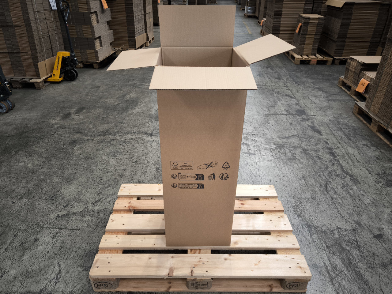 Faltkarton 376 x 376 x 1054 mm W2