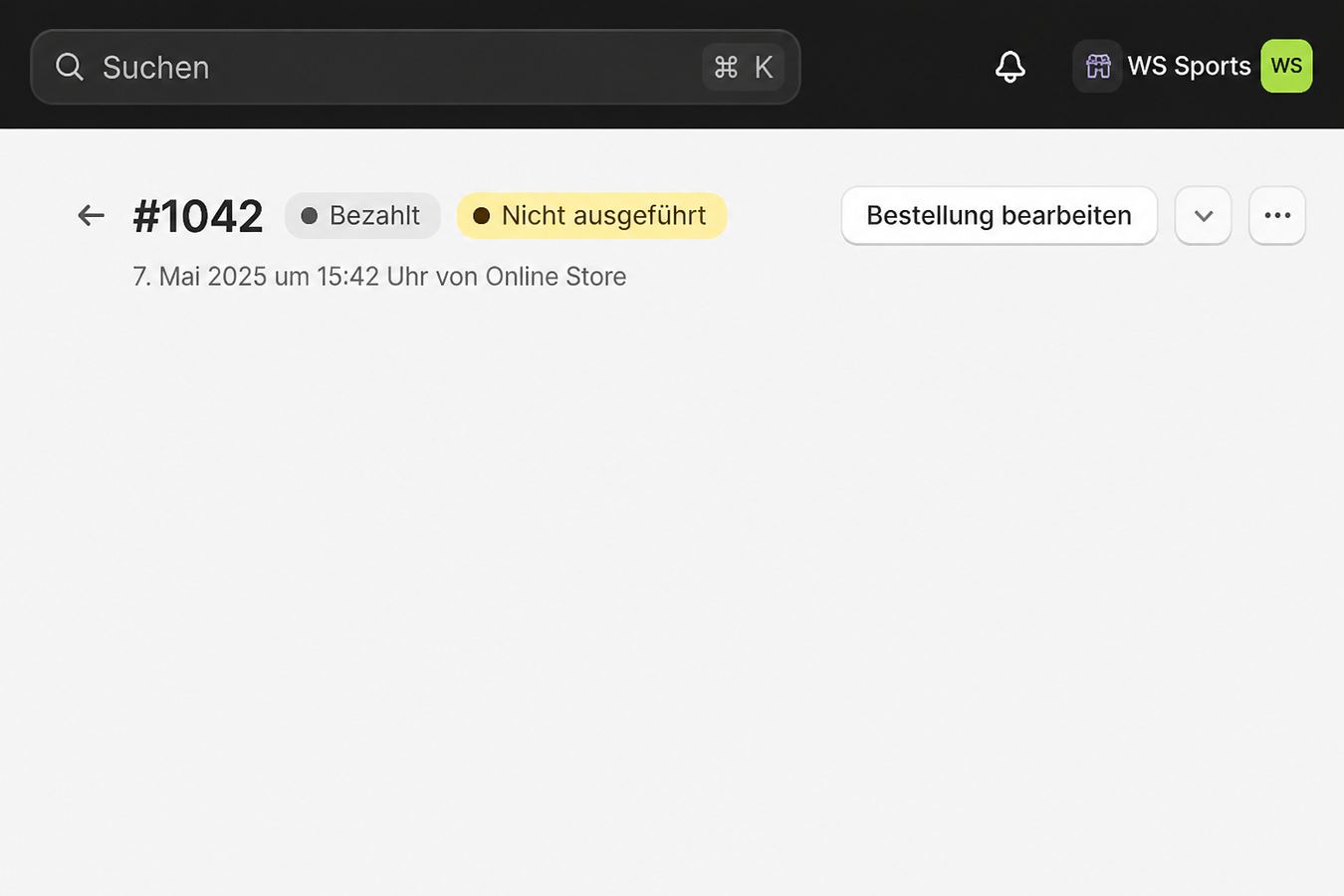 Bestellung bearbeiten