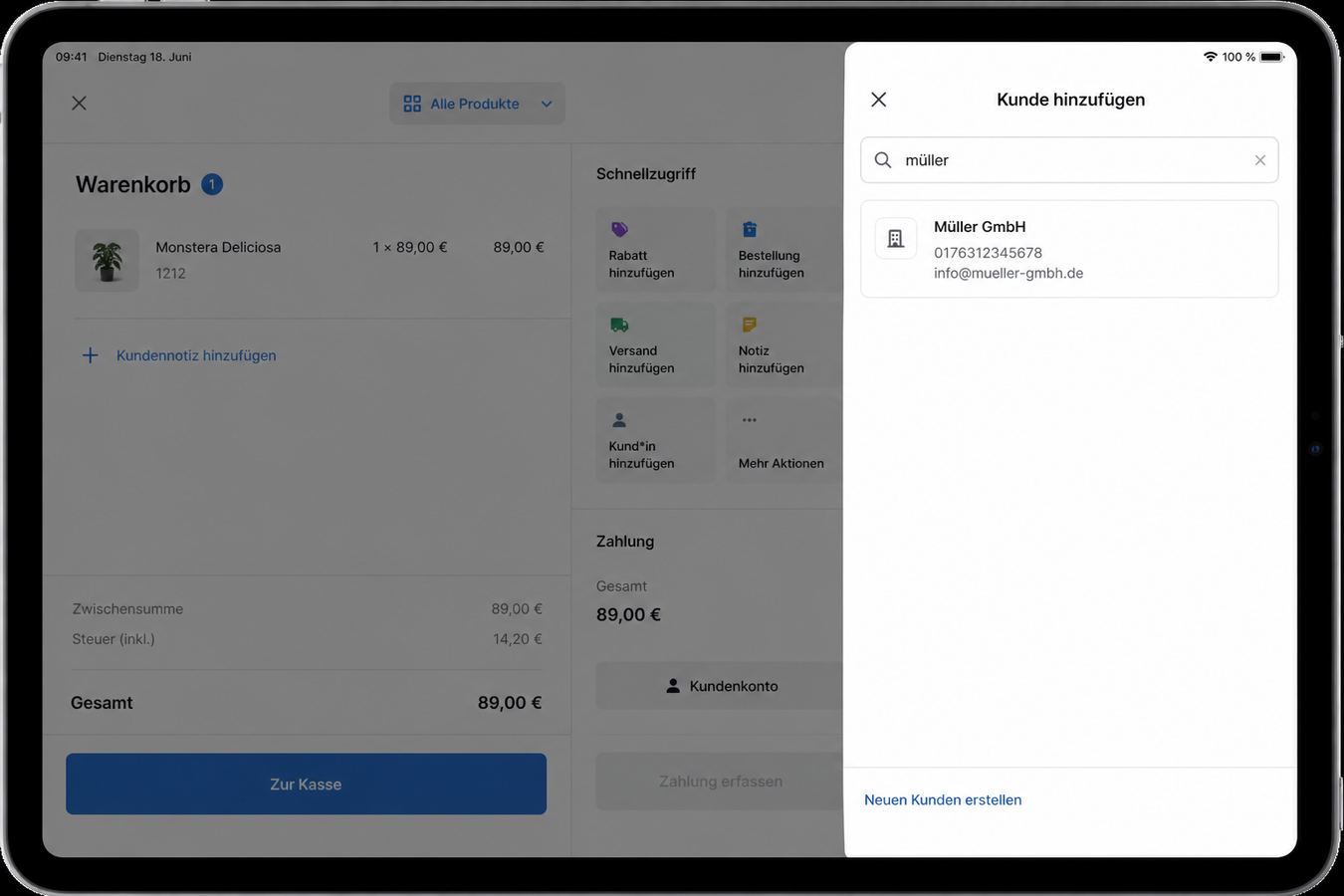 Kunde in Shopify POS zuordnen